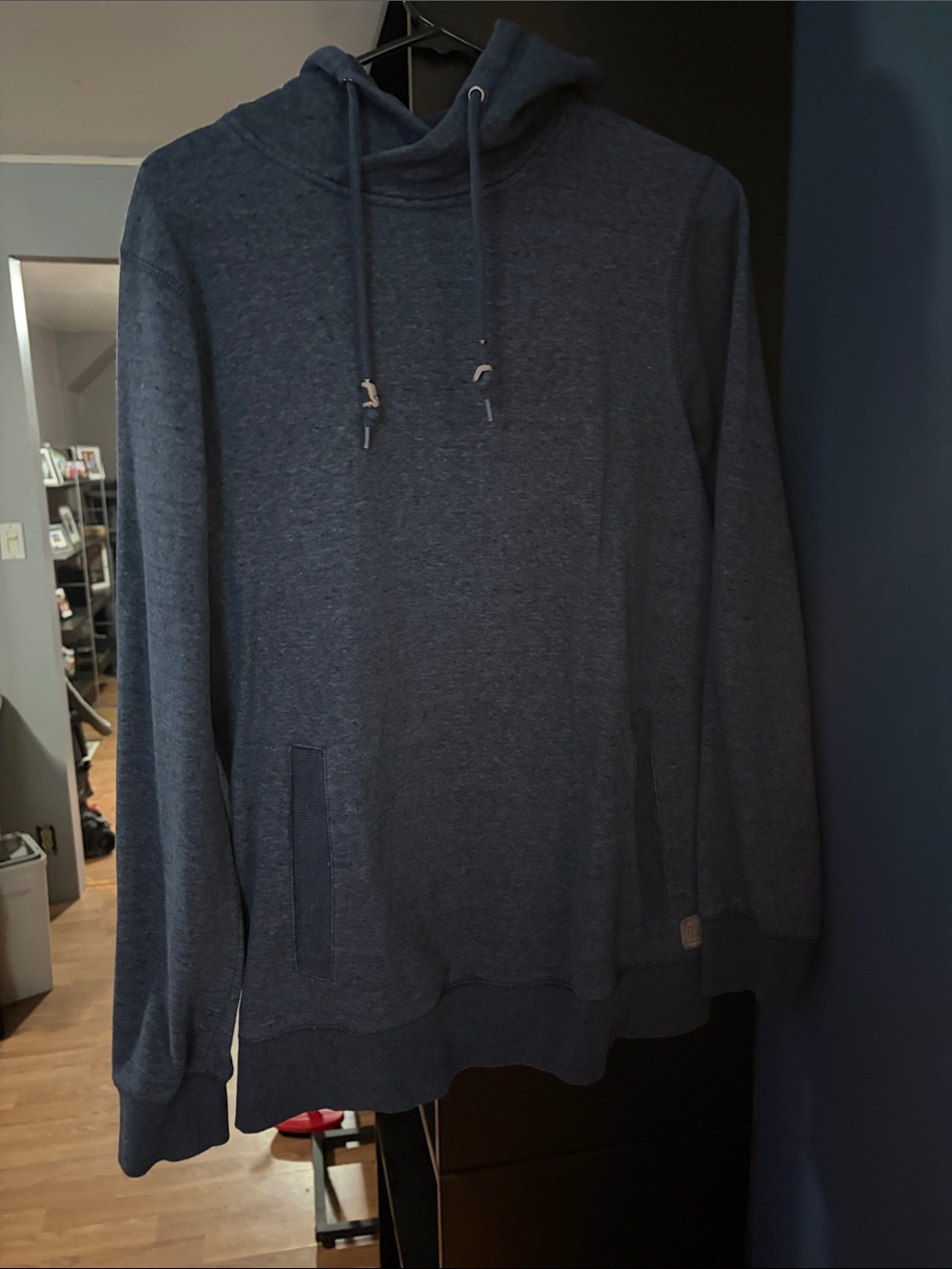 Men's Heather Navy Pullover Hoodie Sweatshirt